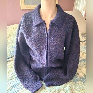 Dean and White Chunky purple cardigan